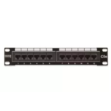 Patch panel DIGITUS 10" 12x RJ45 UTP kat. 5e 1U (RAL 9005)