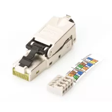 Wtyk RJ45 kat. 6A DIGITUS (8P8C) T568A/B 10GbE ekran., beznarzędziowy