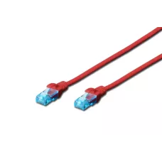 Patchcord DIGITUS UTP kat. 5e 10m PVC czerwony