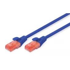 Patchcord DIGITUS UTP kat. 6 0,5m PVC niebieski