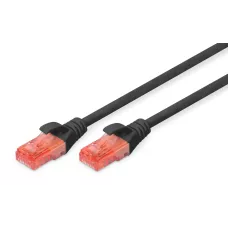 Patchcord DIGITUS UTP kat. 6 0,5m PVC czarny