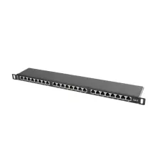 Patch panel Lanberg PPS6-0024-B 24 port 0.5U kat.6 ekranowany czarny