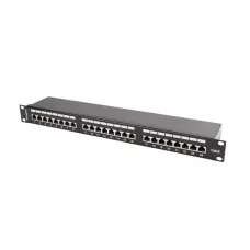 Patch panel Lanberg PPS6-1024-B 24 port 1U kat.6 ekranowany czarny