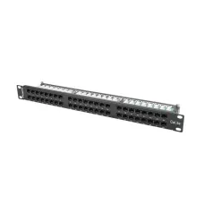 Patch panel Lanberg PPU5-1048-B 48 port 1U kat.5e czarny