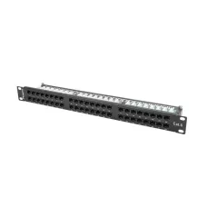 Patch panel Lanberg PPU6-1048-B 48 port 1U kat.6 czarny