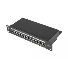 Patch panel Lanberg PPF5-9012-B 12 port 1U 10" kat.5e ekranowany czarny