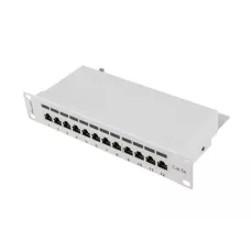 Patch panel Lanberg PPF5-9012-S 12 port 1U 10" kat.5e ekranowany szary