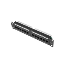 Patch panel Lanberg PPU5-9012-B 12 port 1U 10" kat.5e czarny