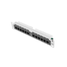 Patch panel Lanberg PPU6-9012-S 12 port 1U 10" kat.6 szary