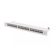 Patch panel Lanberg 24 port 1U kat.7 ekranowany szary