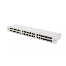 Patch panel Lanberg PPS6-1048-S 48 port 1U 19" kat.6 FTP ekranowany szary