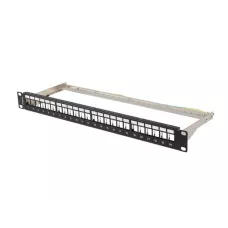 Patch panel pusty Lanberg PPKS-0924-B 24 port 1U 19" do modułów keystone czarny