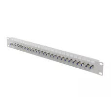 Patch panel Lanberg 24 Port 1U 19" Gniazdo Typ F Beczka Szary