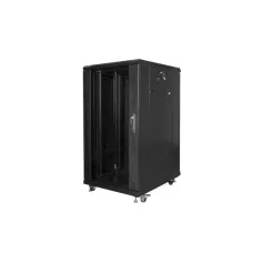 Szafa instalacyjna Rack stojąca 19" 22U 600x800 czarna Lanberg (flat pack)