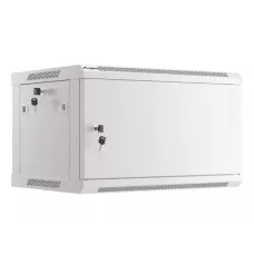 Szafa instalacyjna wisząca 19" 6U 600x450 szara drzwi metalowe Lanberg (flat pack)