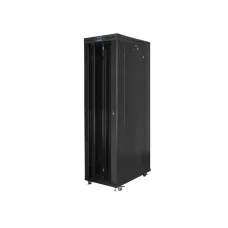 Szafa instalacyjna Rack stojąca 19" 47U 800x1200 czarna drzwi szklane LCD Lanberg (flat pack)