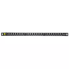 Patch panel 19'' Netrack 24-porty kat. 5e FTP, 0,5U z półką