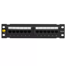 Patch panel 10'' Netrack 12-portów kat. 6 UTP LSA, naścienny, ze wspornikiem