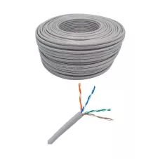 Kabel skrętka sieciowy LAN cat 5e UTP, szary, 100m , CCA, Netrack