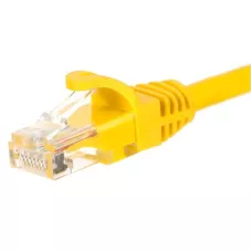 Patchcord RJ45, Netrack osłonka zalewana, kat. 6 UTP, 5m żółty