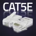 Wtyk QOLTEC przelotowy złącze RJ45 | CAT5e | UTP | Pass Through | Pozłacane styki | 10 sztuk