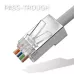 Wtyk QOLTEC przelotowy złącze RJ45 | CAT5e | FTP | Pass Through | Pozłacane styki | 10 sztuk