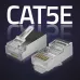 Wtyk QOLTEC przelotowy złącze RJ45 | CAT5e | FTP | Pass Through | Pozłacane styki | 10 sztuk