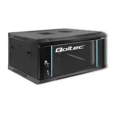 Szafa RACK Qoltec 19" | 4U | 600x280x450 | Czarna | Wisząca