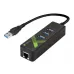 Karta sieciowa / Adapter Techly USB 3.0 na Gigabit RJ45 Hub 3x USB