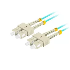 Patchcord światłowodowy Lanberg MM SC/UPC-SC/UPC DUPLEX 3.0mm OM3 50/125 LSZH 2m aqua