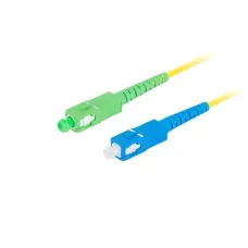 Patchcord światłowodowy Lanberg SM SC/APC-SC/UPC SIMPLEX 3.0mm SZH G657A1 1m żółty