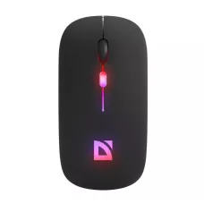 Mysz bezprzewodowa Defender TOUCH MM-997 optyczna 1600dpi 2.4 GHz + Bluetooth czarna RGB AKUMULATOR bezklikowa silent