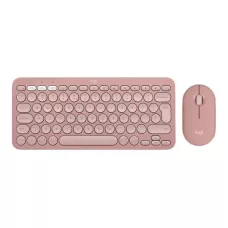 Zestaw bezprzewodowy klawiatura + mysz Logitech Pebble 2 Combo różowy
