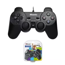 Gamepad przewodowy Msonic USB z funkcją wibracji MN3329BK czarny