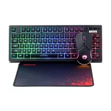 Zestaw przewodowy klawiatura + mysz + podkładka Marvo CM310 EN TKL 80%,  Gaming