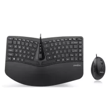 Zestaw przewodowy klawiatura+mysz Perixx PERIDUO-406 Ergonomic czarny