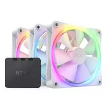 Zestaw 3 wentylatorów do zasilacza / obudowy NZXT F120 RGB Białe + Kontroler