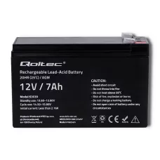 Akumulator żelowy Qoltec 12V | 7Ah | max.72A | AGM
