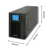 Zasilacz awaryjny UPS Qoltec | On-line | Pure Sine Wave | 1kVA | 800W | LCD | USB